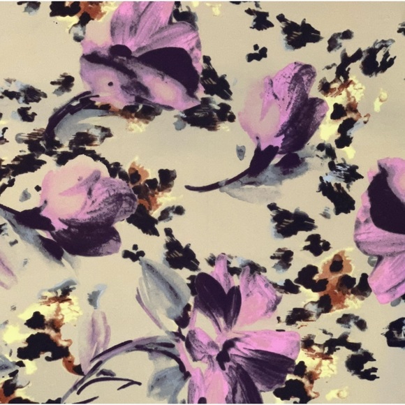 Like New Thalia Sodi Size L Beige and Pur print midi skirt no signs of wear - Picture 2 of 9